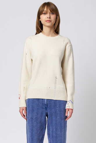 Raquel Allegra Yes Pullover Chalk