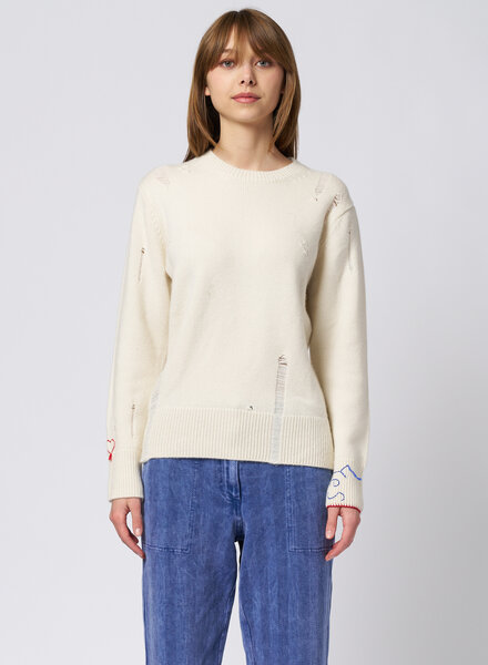 Raquel Allegra Yes Pullover Chalk
