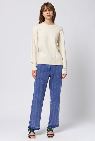 Raquel Allegra Yes Pullover Chalk