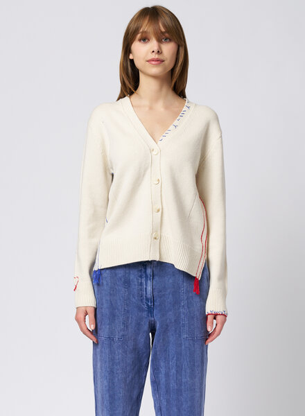 Raquel Allegra Yes Cardigan Chalk