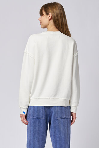 Raquel Allegra Hesperia Sweatshirt Vintage White