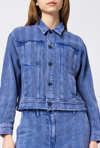 Raquel Allegra Pioneer Jacket Indigo
