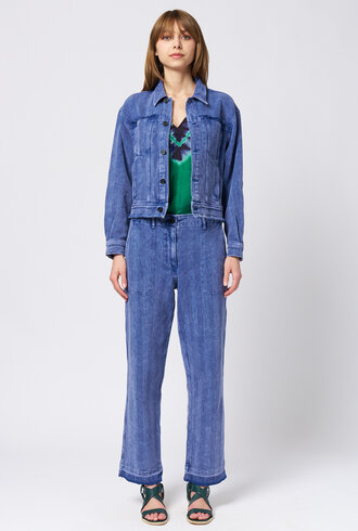 Raquel Allegra Pioneer Jacket Indigo
