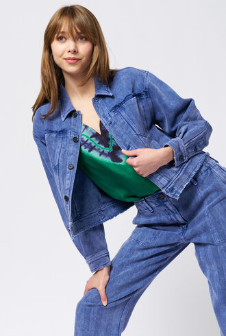 Raquel Allegra Pioneer Jacket Indigo