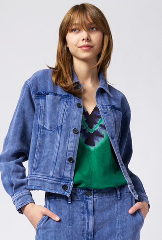 Raquel Allegra Pioneer Jacket Indigo