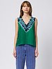 Raquel Allegra Zane Tank Green Blue
