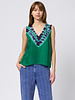 Raquel Allegra Zane Tank Green Blue