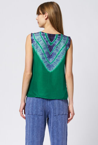 Raquel Allegra Zane Tank Green Blue