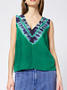 Raquel Allegra Zane Tank Green Blue