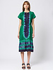 Raquel Allegra Marceline Dress Green Blue