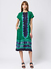 Raquel Allegra Marceline Dress Green Blue