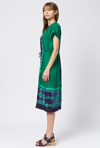 Raquel Allegra Marceline Dress Green Blue