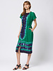 Raquel Allegra Marceline Dress Green Blue