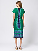 Raquel Allegra Marceline Dress Green Blue