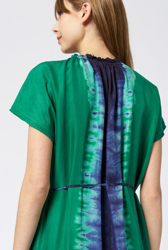 Raquel Allegra Marceline Dress Green Blue