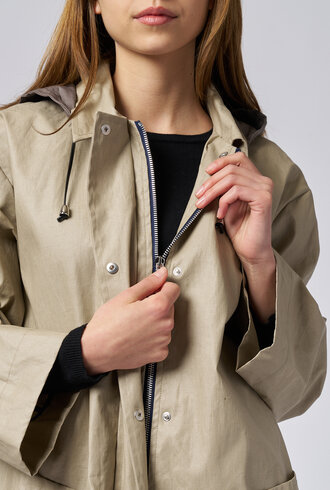 Pret Pour Partir Ondee Coat  Bi Color Khaki/Bronze