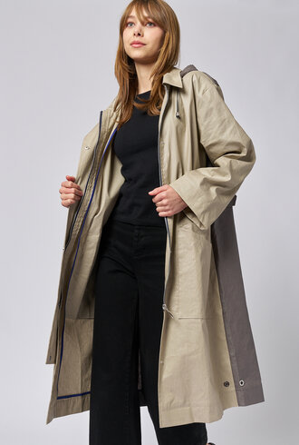 Pret Pour Partir Ondee Coat  Bi Color Khaki/Bronze