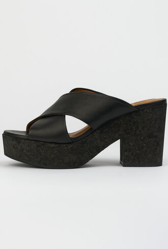 Coclico Bing Wedge Clog Black