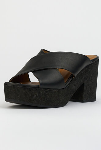 Coclico Bing Wedge Clog Black