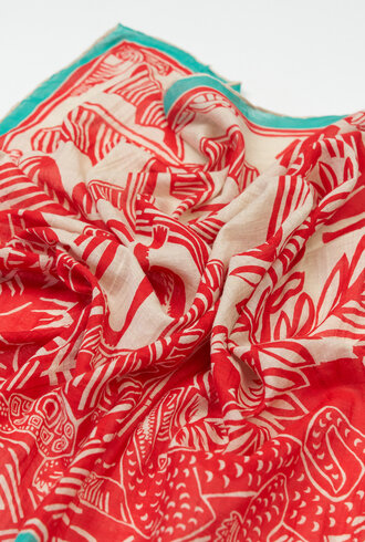 Inouitoosh Square Jungle Red