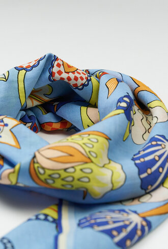Inouitoosh Square Scarf Botenique Blue