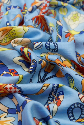 Inouitoosh Square Scarf Botenique Blue