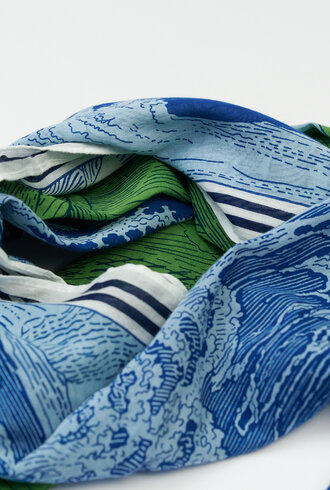 Inouitoosh Oblong Balthazar Scarf Blue