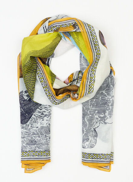 Inouitoosh Oblong Des Rives Et Des Rives Scarf Multico
