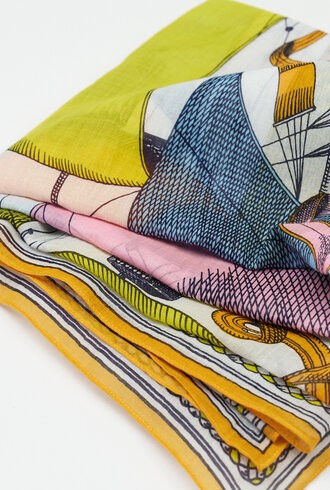 Inouitoosh Oblong Des Rives Et Des Rives Scarf Multico