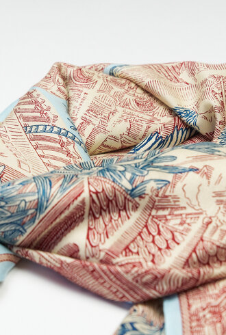 Inouitoosh Square Piranesi Scarf Turquoise
