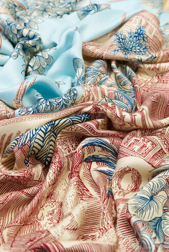 Inouitoosh Square Piranesi Scarf Turquoise