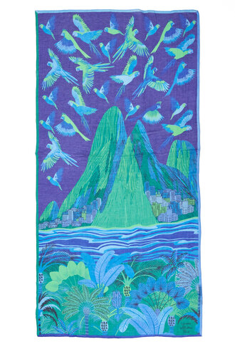 Inouitoosh Oblong Rio Scarf Emerald