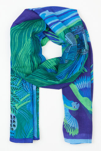 Inouitoosh Oblong Rio Scarf Emerald
