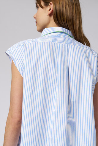 Raquel Allegra Gardener Shirt Blue Stripe