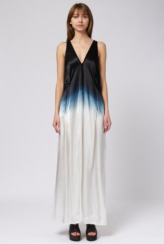 Raquel Allegra Aziza Maxi Dress Black