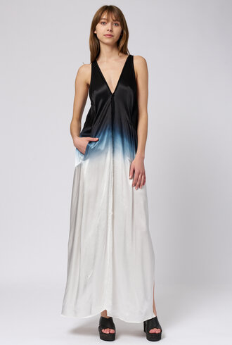 Raquel Allegra Aziza Maxi Dress Black