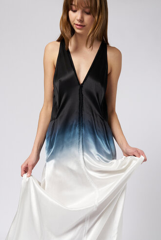 Raquel Allegra Aziza Maxi Dress Black