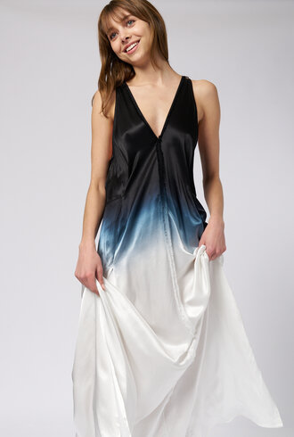 Raquel Allegra Aziza Maxi Dress Black