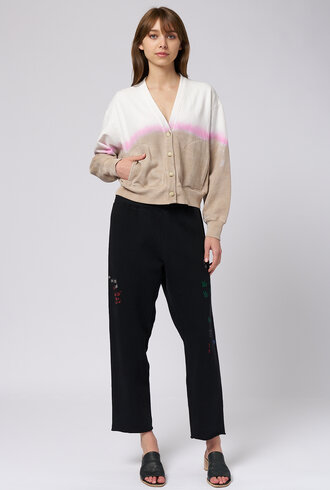 Raquel Allegra Cropped Jackie Cardigan Wheat Field
