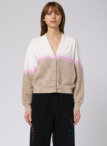 Raquel Allegra Cropped Jackie Cardigan Wheat Field