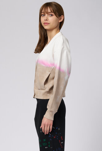 Raquel Allegra Cropped Jackie Cardigan Wheat Field