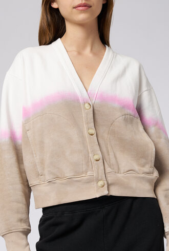 Raquel Allegra Cropped Jackie Cardigan Wheat Field