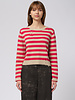 Raquel Allegra Clark Pullover Cerise Stripe