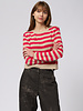 Raquel Allegra Clark Pullover Cerise Stripe