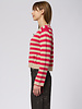 Raquel Allegra Clark Pullover Cerise Stripe