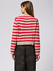 Raquel Allegra Clark Pullover Cerise Stripe