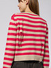 Raquel Allegra Clark Pullover Cerise Stripe
