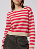 Raquel Allegra Clark Pullover Cerise Stripe