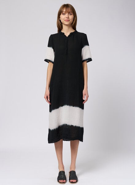 Raquel Allegra Peasant Dress Black Vibration