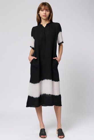 Raquel Allegra Peasant Dress Black Vibration